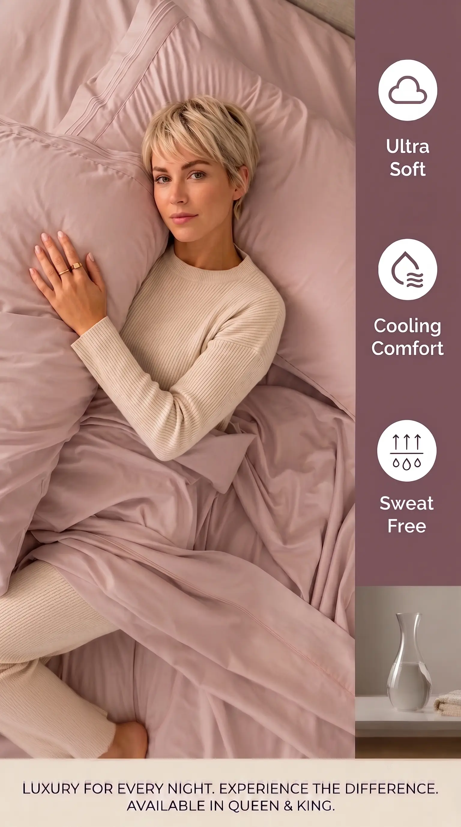 Girl likes the ultra softness of Miracle Brand Sheets